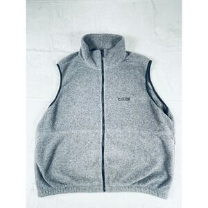 Eddie Bauer Vest Mens M Gray Full Zip Fleece Coat Jacket